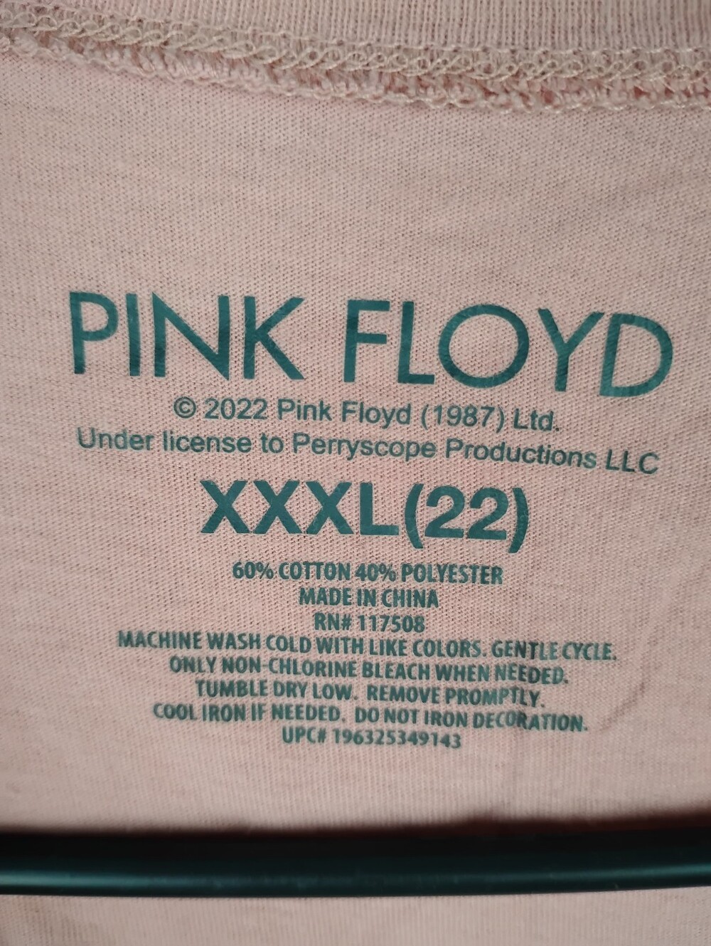 Pink Floyd Soft Pink Psychedelic Band Tee Size 3X - Picture 4 of 4